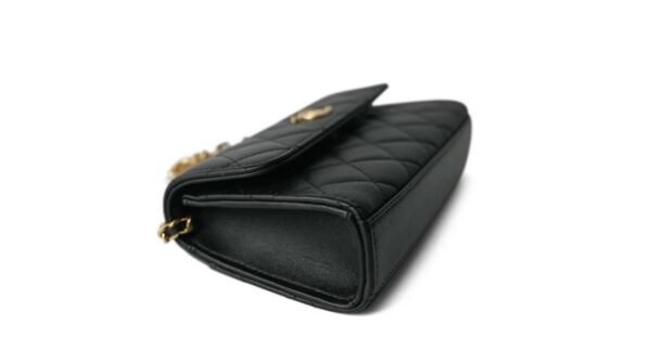 Chanel Black Lambskin Quilted Pearl Crystal Top - Image 5