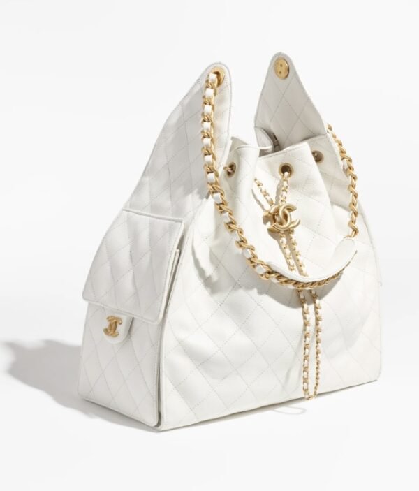 Chanel 25 Medium Handbag White - Image 2