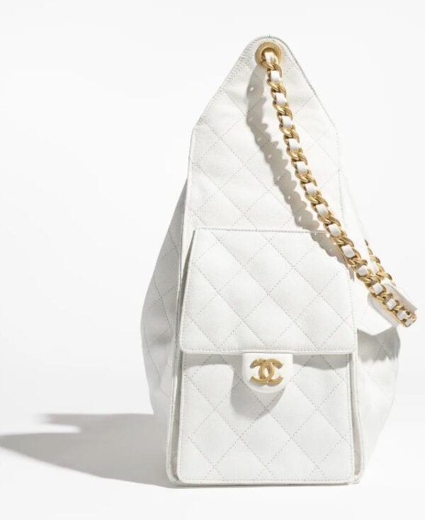 Chanel 25 Medium Handbag White - Image 4