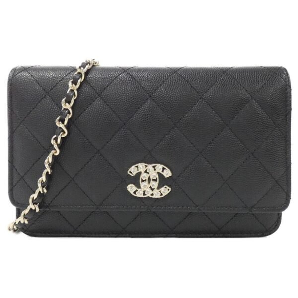 Chanel AP4538 Chain Wallet Black