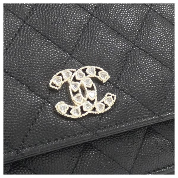 Chanel AP4538 Chain Wallet Black - Image 3