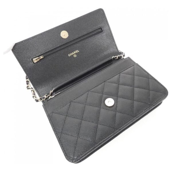 Chanel AP4538 Chain Wallet Black - Image 6