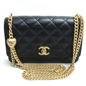Chanel Matelasse Chain Wallet Black