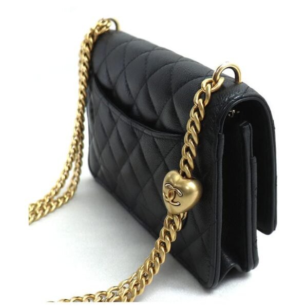 Chanel Matelasse Chain Wallet Black - Image 2