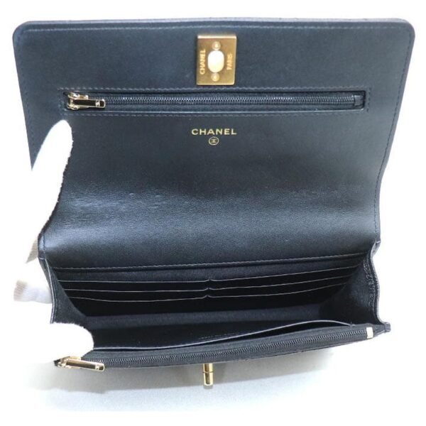 Chanel Matelasse Chain Wallet Black - Image 3