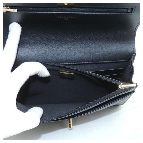 Chanel Matelasse Chain Wallet Black - Image 4
