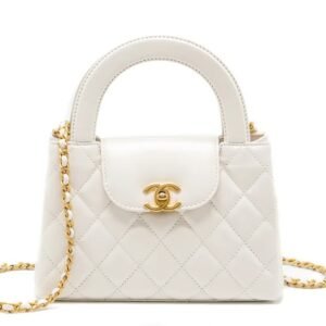 Chanel 23k Mini Kelly Bag-White