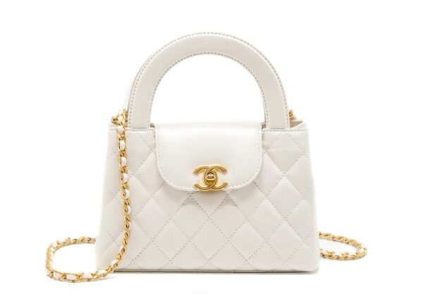 Chanel 23k Mini Kelly Bag-White