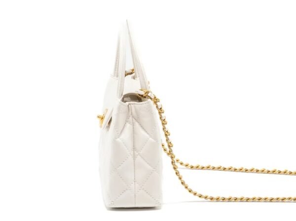 Chanel 23k Mini Kelly Bag-White - Image 4