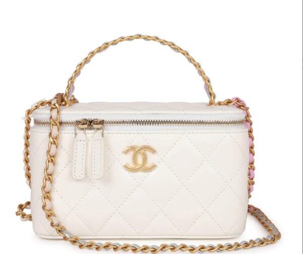 Chanel Small Vanity Case White