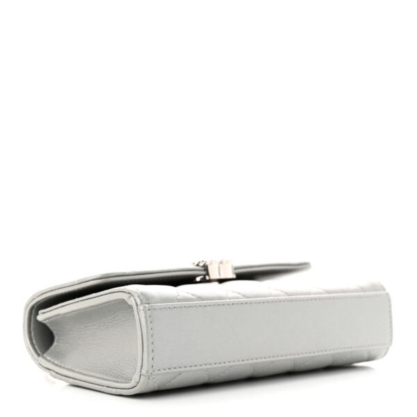 Chanel Top Handle Phone Holder With Chain Silver - Image 4