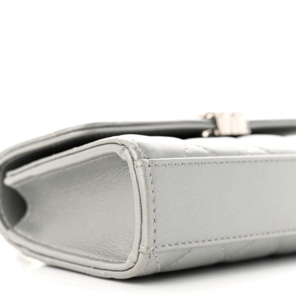 Chanel Top Handle Phone Holder With Chain Silver - Image 5