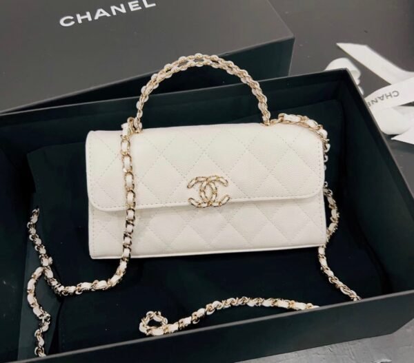 Chanel White Clutch Bag