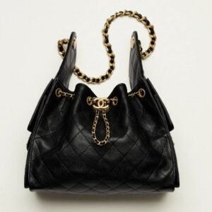 Chanel Hobo 25 Small Handbag Black