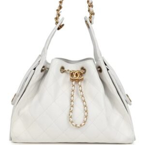 Chanel Hobo 25 Small Handbag White