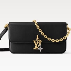 LV Bloom Wallet On Chain - Black