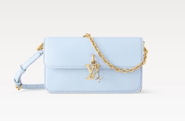 LV Bloom Wallet On Chain - Azur