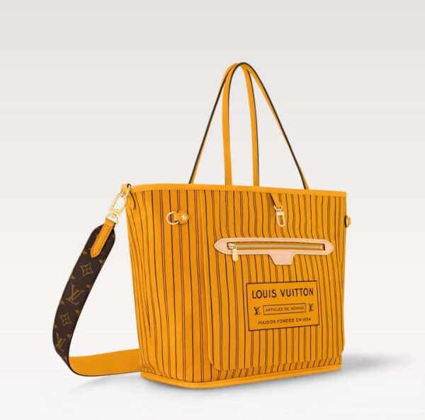 Neverfull Bandoulière Inside Out MM Tote Bag - SafranYellow - Image 3
