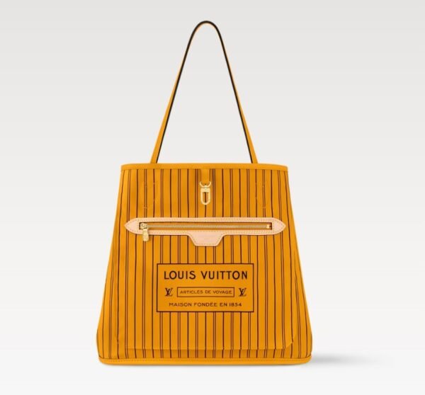 Neverfull Bandoulière Inside Out MM Tote Bag - SafranYellow - Image 5