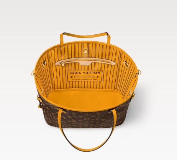 Neverfull Bandoulière Inside Out MM Tote Bag - SafranYellow - Image 6