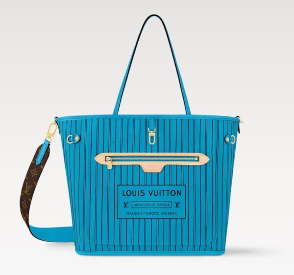 Neverfull Bandoulière Inside Out MM Tote Bag - GastonBlue