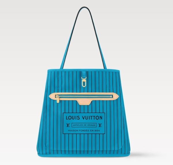 Neverfull Bandoulière Inside Out MM Tote Bag - GastonBlue - Image 5