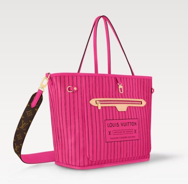 Neverfull Bandoulière Inside Out MM Tote Bag - PondicheryPink - Image 3