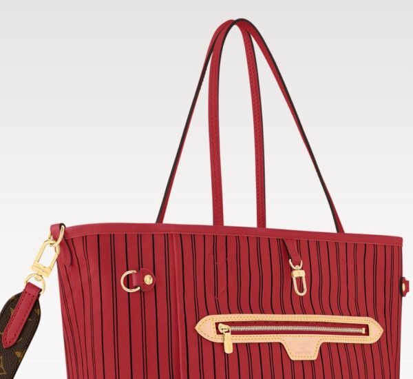 Neverfull Bandoulière Inside Out MM Tote Bag - SariRed - Image 2