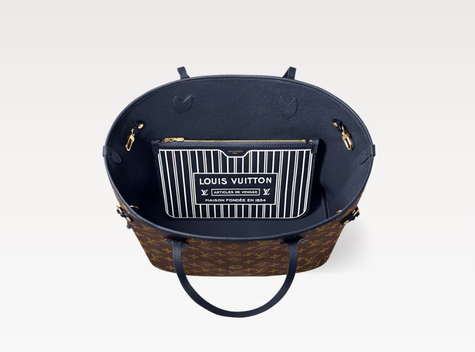 LV Neverfull Inside Out MM Bag - Navy - Image 2