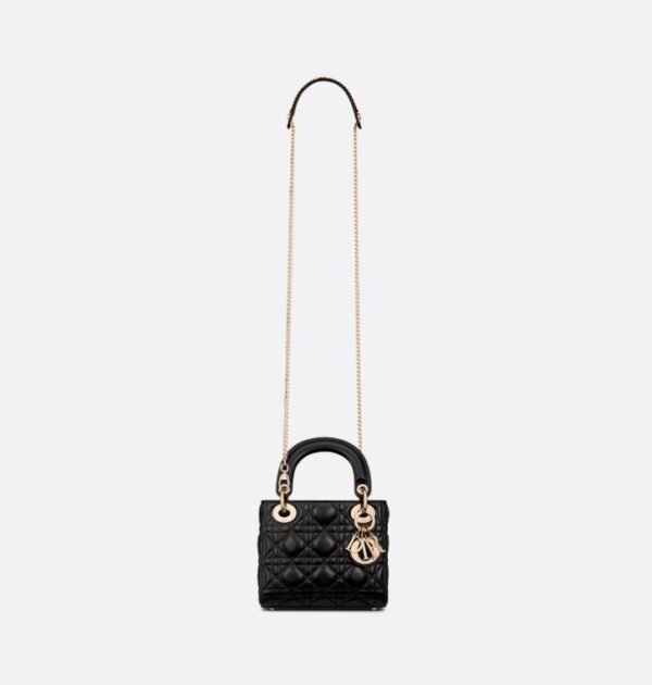 Mini Lady Dior Bag Black - Image 5