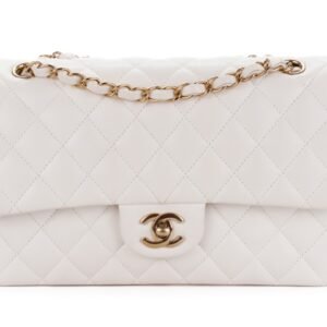 CHANEL Matelasse 25 Chain Shoulder Bag - White