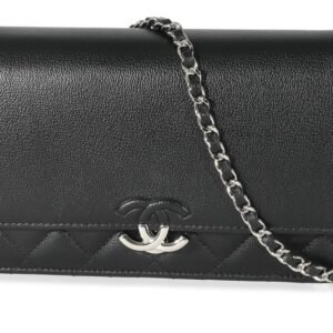 Chanel CC Box Wallet On Chain - Black