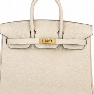 Hermes Birkin 25 Craie Togo Gold hardware