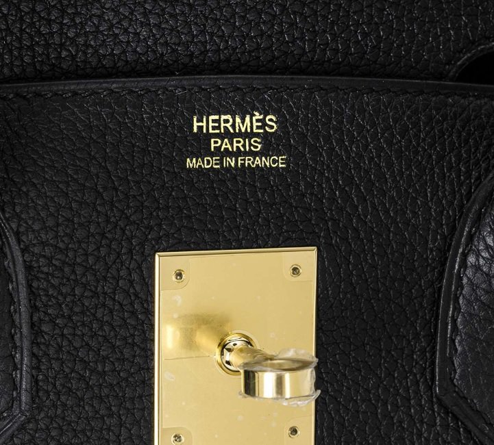 Hermes Craie Black Togo Leather Birkin 30cm - Gold Hardware - Image 2