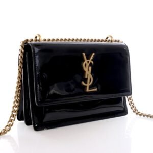 YSL Black Gloss Sunset Bag