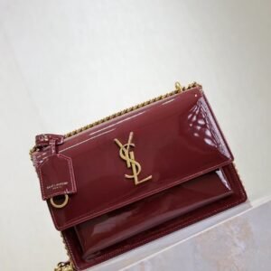 YSL Maroon Gloss Sunset Bag