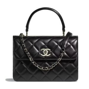Chanel Flap Bag With Top Handle - Black