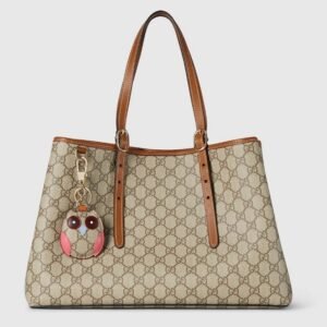 Gucci GG Emblem Large Tote Bag - Beige DarkBrown