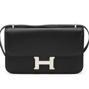 Hermes Black Epsom Constance Elan 25 PHW