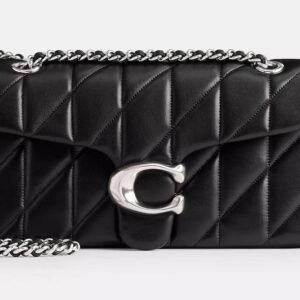 Tabby Shoulder Bag 26 With Pillow Quilting – Black/Silver