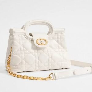 Dior Jolie Top Handle Mini Bag - White