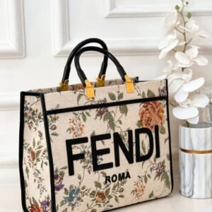 Fendi Sunshine Black Flower Tote
