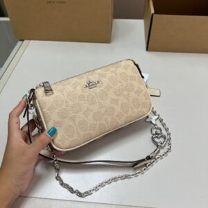 Coach Teri Mini Crossbody Bag In Signature Canvas - Beige