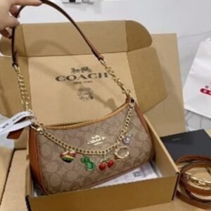 Coach Teri Shoulder Bag In Signature Leather - Brown