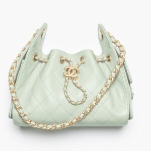 Chanel 25 Mini Handbag Grained Calfskin & Gold-Tone Metal LightBlue