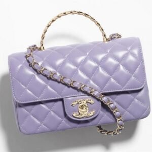 Chanel Mini Flap with Top Handle - Purple