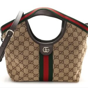 Gucci Giglio small tote bag - DarkBrown-Beige