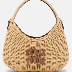 Miu Miu Wander wicker top-handle bag